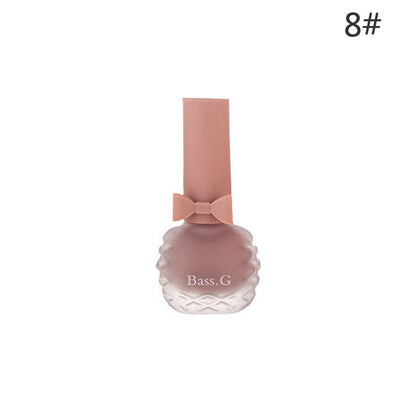 Dongbei Shijie matte matte seven-day non-peelable water-based nail polish waterproof plum color student whitening nail polish