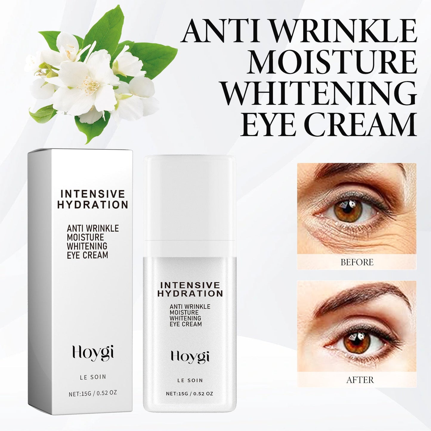 Hoygi collagen anti-wrinkle eye cream fades dark circles and eye bags, tightens and moisturizes, brightens and prevents aging 