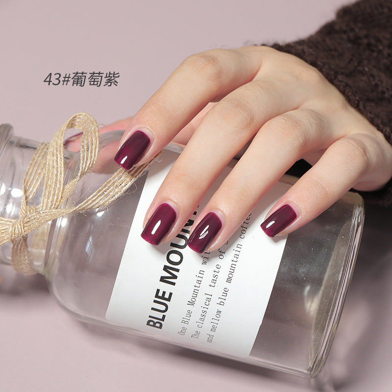 Water-based nail polish, no baking, long-lasting, quick-drying, tearable, nude-colored large bottle of nail polish for children and pregnant women