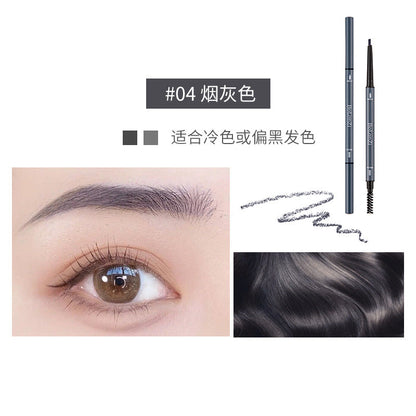 BOLONZI Morandi ultra-fine double-headed eyebrow pencil small triangle machete slender waterproof and sweat-proof not easy to smudge wholesale 