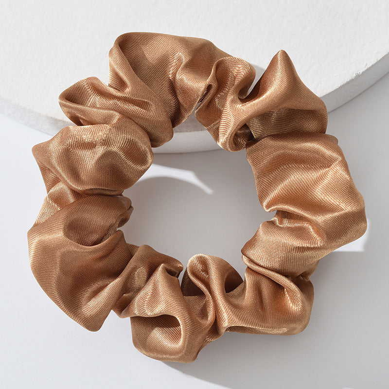 Factory direct sales Amazon cross-border hot selling large intestine hair ring head flower solid color hair tie ponytail fat intestine hair ring