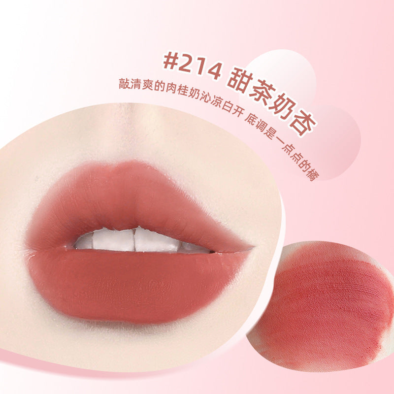 NOVO milk mist air lip mud matte soft and silky lip and cheek dual-use waterproof not easy to fade student affordable lip glaze 