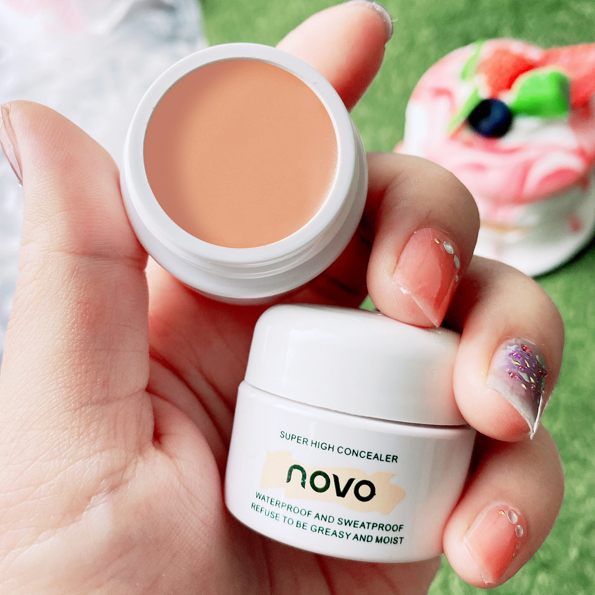 NOVO makeup high-definition clear concealer strongly covers spots, acne marks, acne, dark circles, foundation cream 