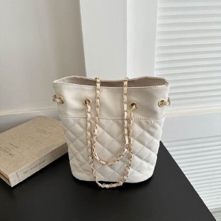 Small fresh and fashionable diamond bucket bag 2024 new style trendy simple and stylish casual bag shoulder bag messenger bag 