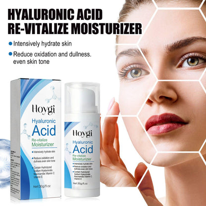 Hoygi Hyaluronic Acid Cream ផ្តល់សំណើម ផ្តល់សំណើម ធ្វើអោយស្បែកភ្លឺថ្លា កាត់បន្ថយស្នាមជ្រីវជ្រួញ និងស្នាមជ្រួញ 