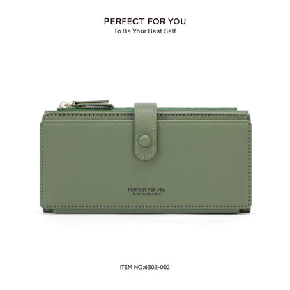 Perfect For You New Women's Wallet Fashion Korean Style Long Large Capacity Zipper Wallet Clutch 