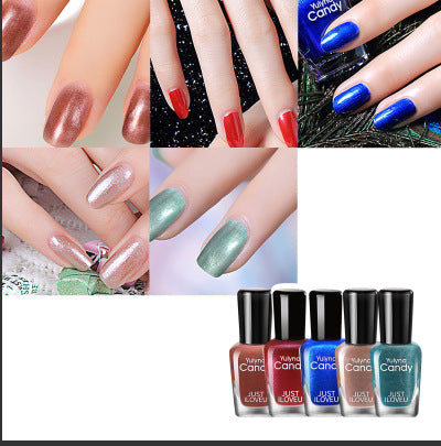 Yu Linna cross-border wholesale factory direct sales can not be peeled off a piece of toe nail polish set without baking