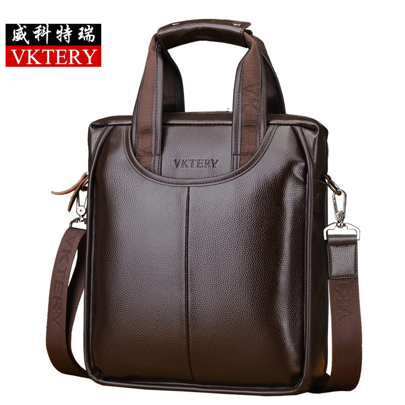 Vicoteri men's handbag men's bag shoulder bag messenger bag vertical handbag briefcase