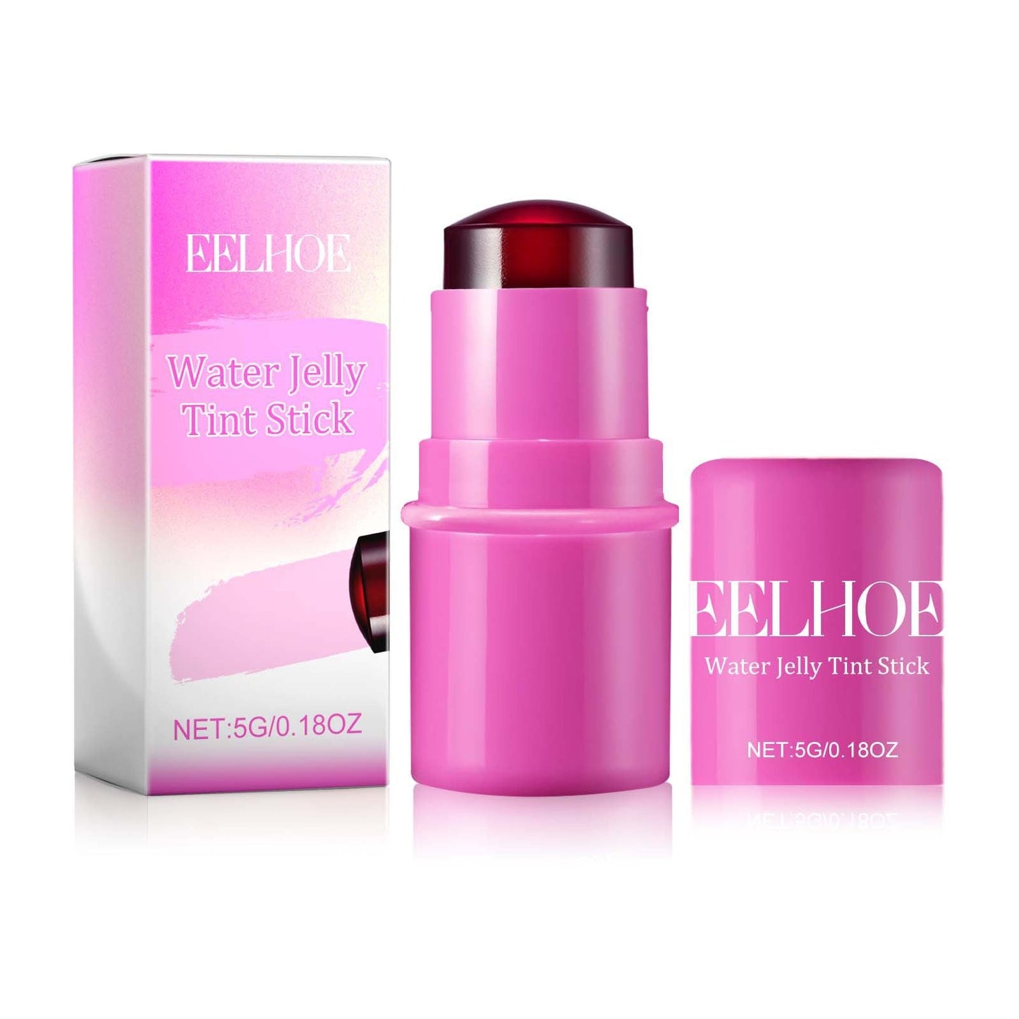 EELHOE fruit jelly blush lip gloss stick lazy contour even skin tone brighten color easy to apply lip gloss stick 