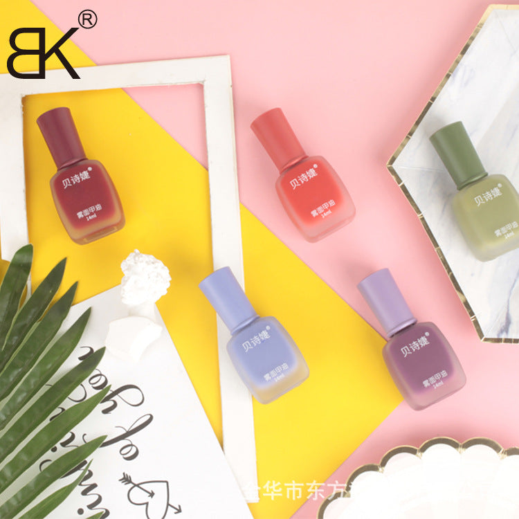 New Bei Shijie matte fashion nail polish oily non-peelable matte frosted velvet new autumn and winter popular 14ml 