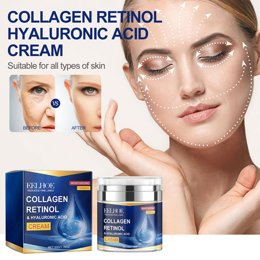 EELHOE Collagen Moisturizing Cream ផ្តល់សំណើម ផ្តល់សំណើមយ៉ាងជ្រៅ កាត់បន្ថយស្នាមជ្រួញ បន្តឹងស្បែក ក្រែមថែរក្សាស្បែក 