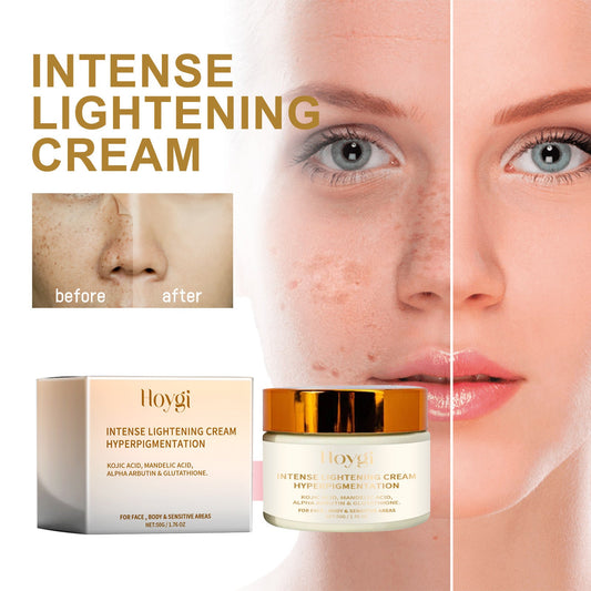 Hoygi Spot Lightening Skin Care Cream Locks in moisture, moisturizes, replenishes moisture, tightens, brightens, smoothes, and nourishes the skin 