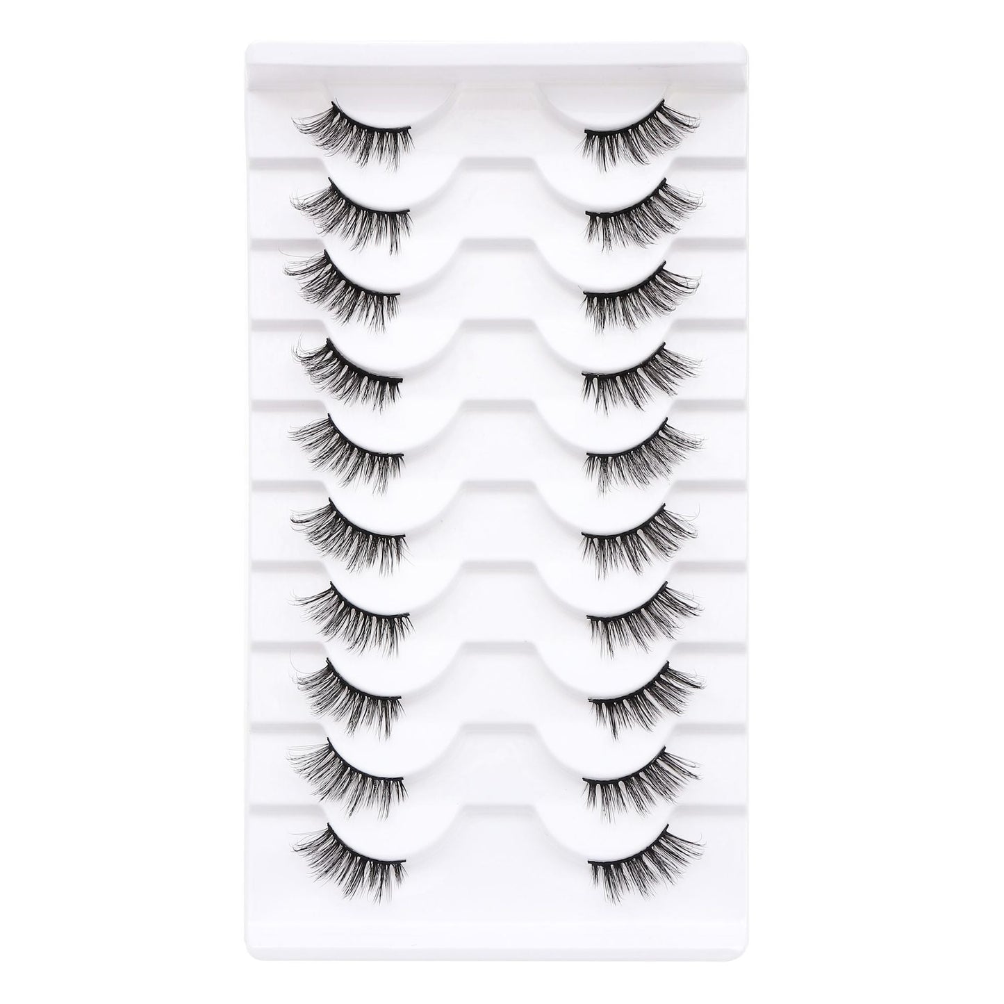 DINGSEN false eyelashes factory wholesale cross-border three-dimensional curled eyelashes multi-layer thick half eyelashes half