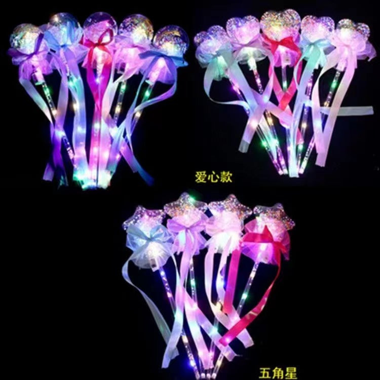 Fairy Wand Bobo Ball Magic Wand Love Ball Flash Gift Christmas Children's Glowing Toy Night Market Street លូបង្ហូរ