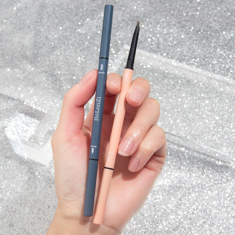 BOLONZI Morandi ultra-fine double-headed eyebrow pencil small triangle machete slender waterproof and sweat-proof not easy to smudge wholesale 