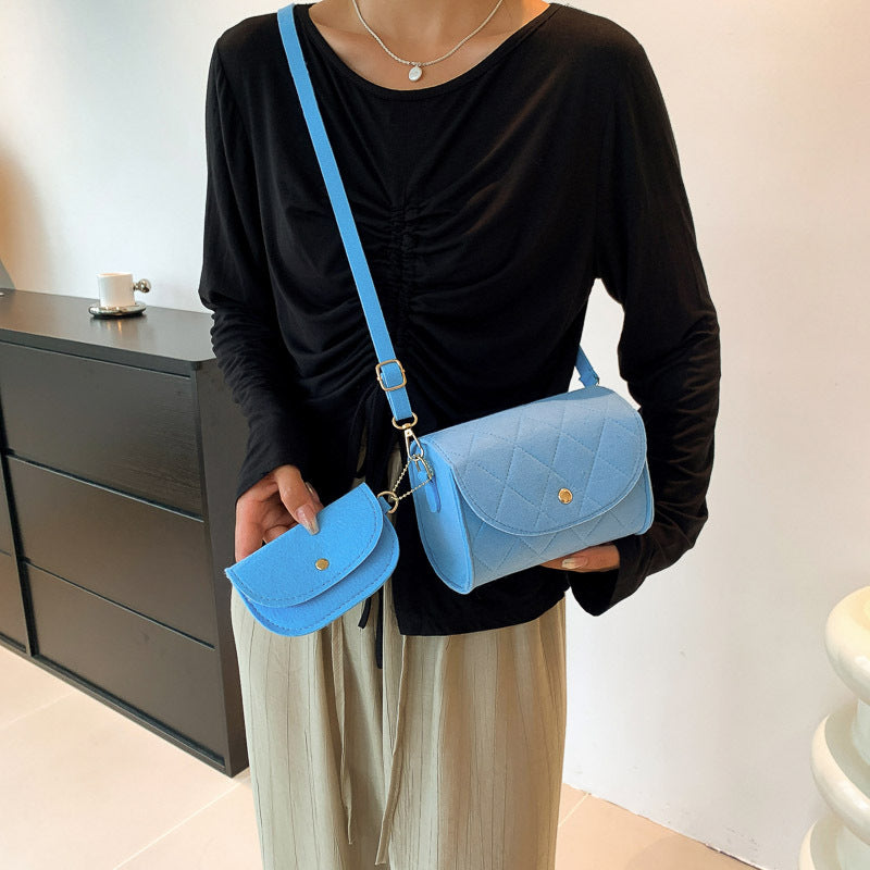 Retro fashion casual small square bag new style bag for women 2024 simple commuting versatile one-shoulder high-end underarm bag 