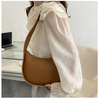 Western style PU versatile dumpling bag 2024 spring and summer new style bag for women small fresh Japanese and Korean simple ladies shoulder bag 