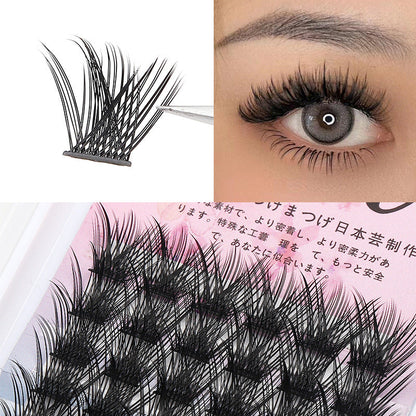 DINGSEN false eyelashes factory cross-border stable supply segmented eyelashes single cluster self-grafted eyelashes 12 rows