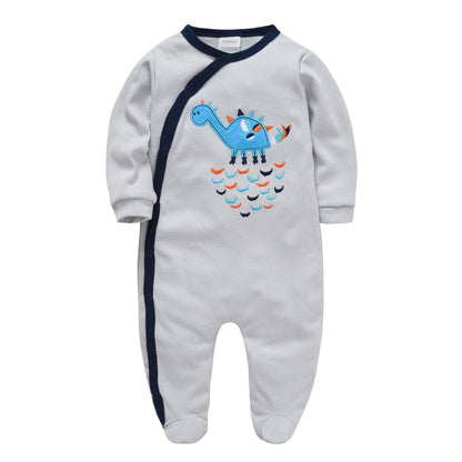 Newborn crawling clothes cartoon baby clothes autumn cotton long-sleeved romper baby onesie cross-border wholesale