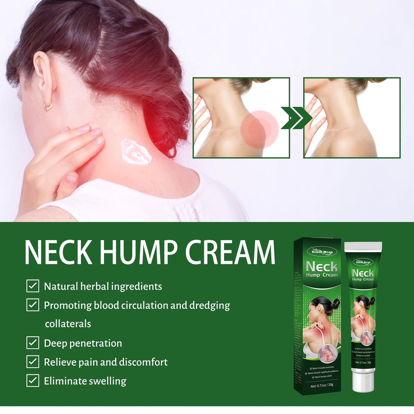 South Moon humpback relief cream relieves shoulder and neck muscle pain from sitting for a long time Wealth bag body massage care 