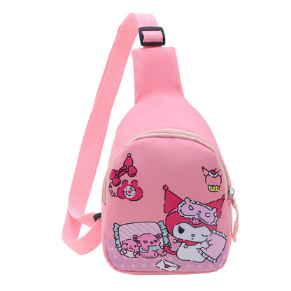 New style children's chest bag cartoon cute change shoulder bag boys and girls messenger bag fashionable all-match chest bag wholesale 