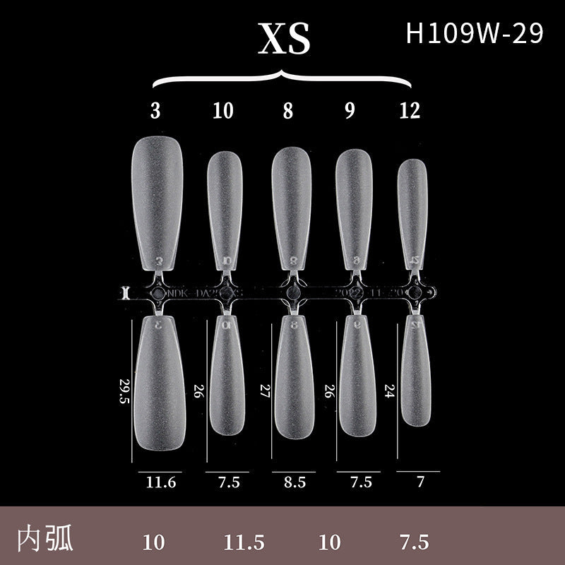 美甲甲片 磨砂免刻磨手工穿戴甲片折无痕空气软甲100片装全新升级