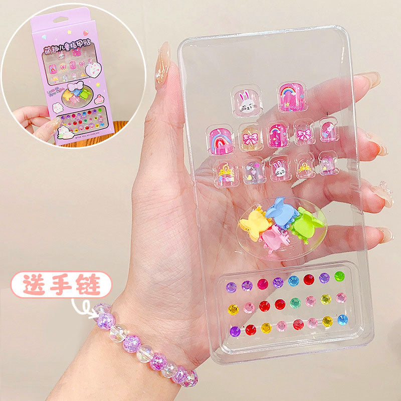 Children's nail stickers girl stickers baby nail stickers waterproof girls princess cartoon stickers paper cartoon toys