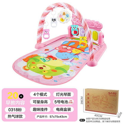 Spot cross-border hot-selling baby foot piano toy with music fitness frame newborn baby fitness equipment wholesale