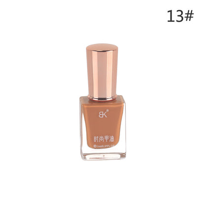 bk summer new style net red 36 colors fashion oily nail polish can not be peeled off without baking long-lasting not easy to fall off white wholesale