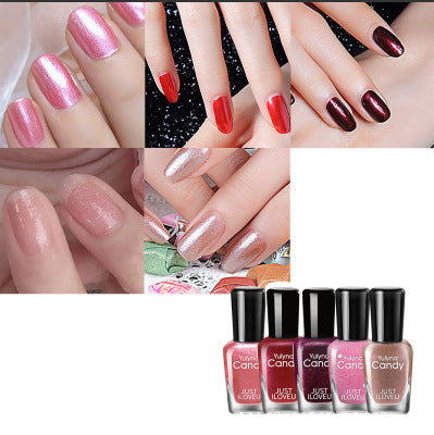 Yu Linna cross-border wholesale factory direct sales can not be peeled off a piece of toe nail polish set without baking