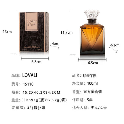 lovali cross-border supply cherish midnight women's perfume wholesale foreign trade rose perfume lasting fragrance 100ML 