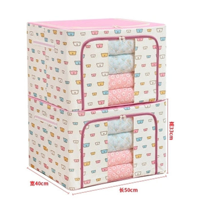 Clothes Storage Box Box Basket Artifact Household Fabric Folding Wardrobe Toy Organizing Bag Dormitory Storage Box 