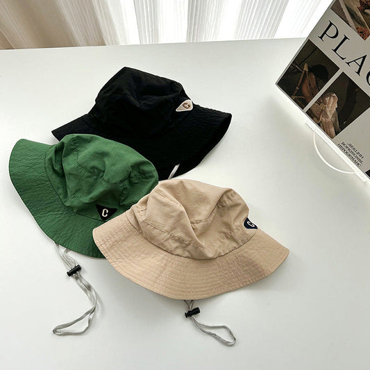 Children's hats 2023 summer new baby stylish storable sunshade fisherman hat boys and girls temperament sun hat