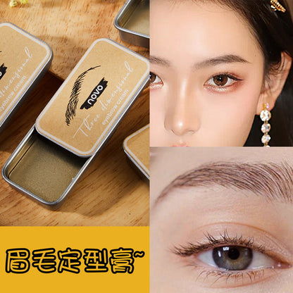 Cross-border makeup NOVO three-dimensional eyebrow shaping cream waterproof and sweat-proof transparent colorless cream eyebrow raincoat shaping cream 