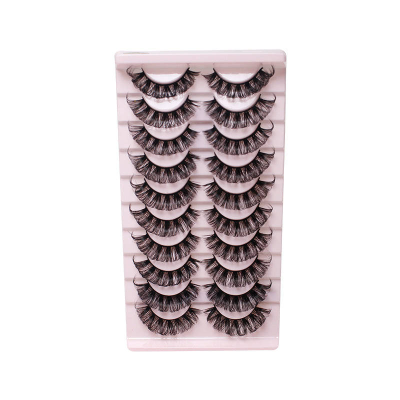 DINGSEN false eyelashes factory cross-border stable supply 10 pairs of DD holiday eyelashes Russian curling set