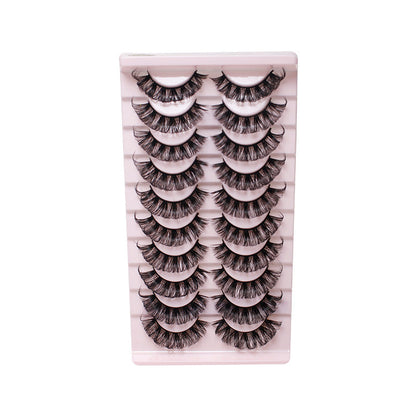 DINGSEN false eyelashes factory cross-border stable supply 10 pairs of DD holiday eyelashes Russian curling set