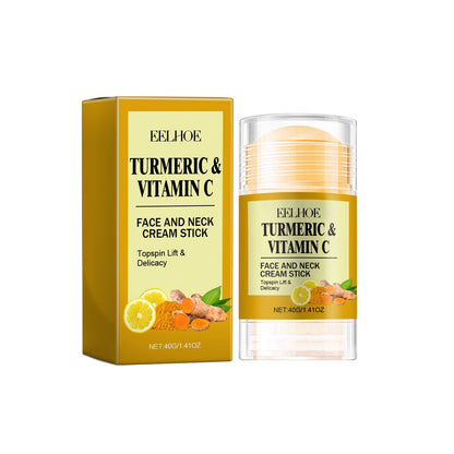 EELHOE Turmeric Facial Neck Cream Stick Lifts, Firms and Diminishes Neck Lines Facial and Neck Cream Moisturizing Neck Cream 