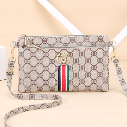 Korean style messenger bag women's small square bag fashion printed women's bag shoulder bag mobile phone bag versatile ladies handbag trendy 