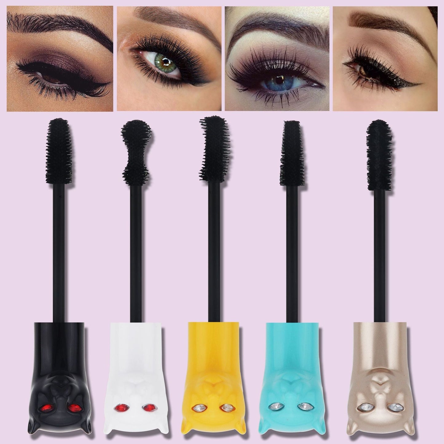 Cross-border new cartoon mascara shaping long-lasting lengthening curling mascara waterproof and anti-smudge eyelash base makeup 