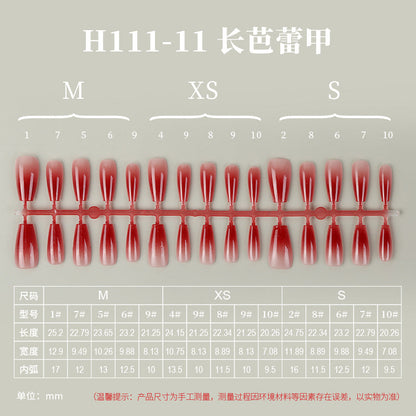 新款渐变晕染穿戴甲腮红渐变手工穿戴甲分码底片穿戴甲手工甲片