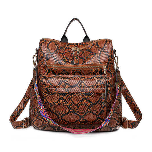 Backpacks for girls women's bags snake pattern backpacks wholesale