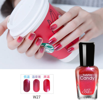 2024 new temperature-changing nail polish, no baking, quick drying, long-lasting, non-peelable, non-fading, multi-color nail polish, direct sales from manufacturers