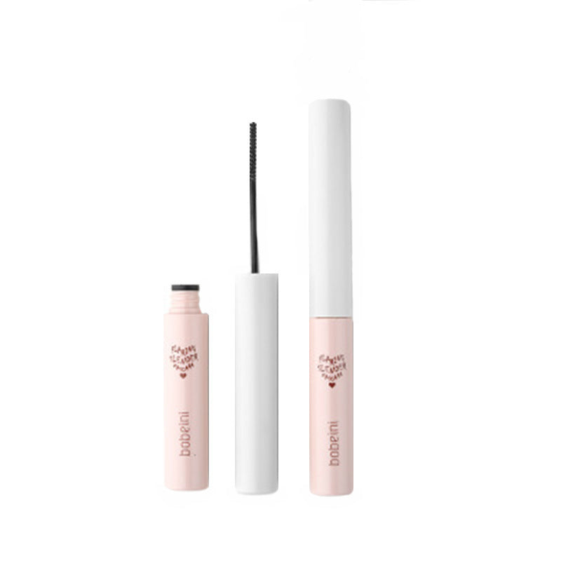 Bobeni pink small brush head mascara slim curling thick fine brush head not easy to smudge brown black cross-border