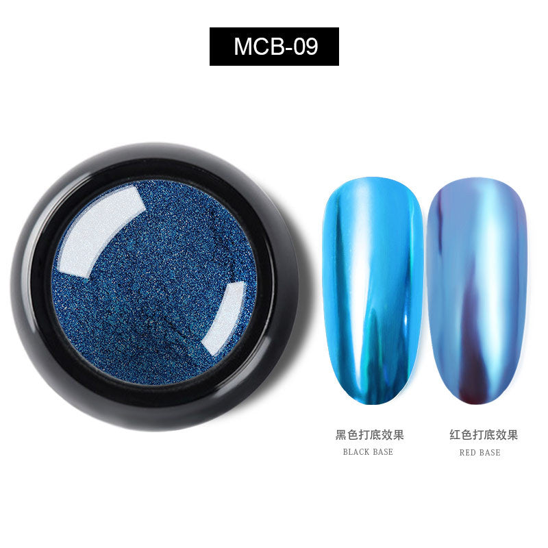 Cross-border manicure titanium gold powder vibrato mirror powder pure color electroplating magic mirror powder manicure glitter powder MCB wholesale