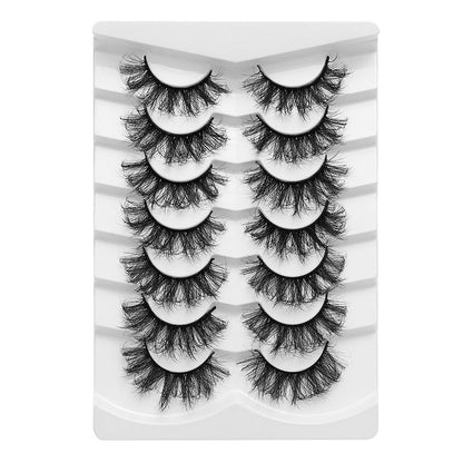 Dingsen false eyelashes factory cross-border stable supply 7 pairs of false eyelashes DSD series short fried hair