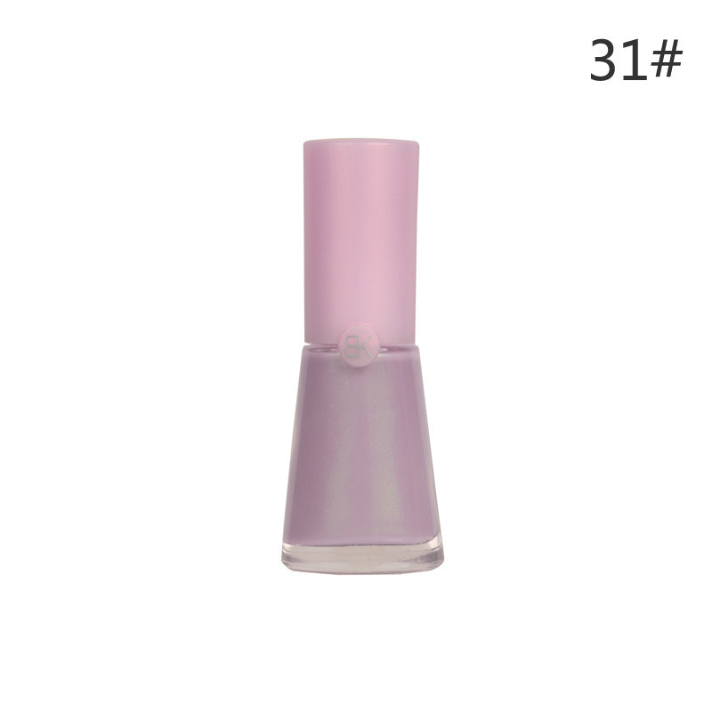 bk summer whitening 7 days 38 colors no baking long-lasting water-based nail polish 9.5ml non-peelable pure color macaron 