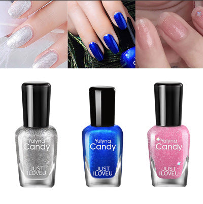 Yu Linna cross-border wholesale factory direct sales can not be peeled off a piece of toe nail polish set without baking