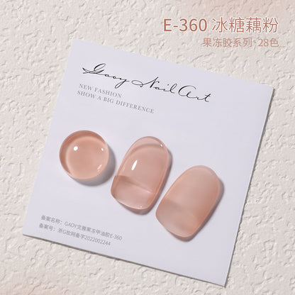 Goya nude nail polish gel ice transparent jelly color transparent black nude pink crystal purple nude skin color phototherapy gel blush nail art