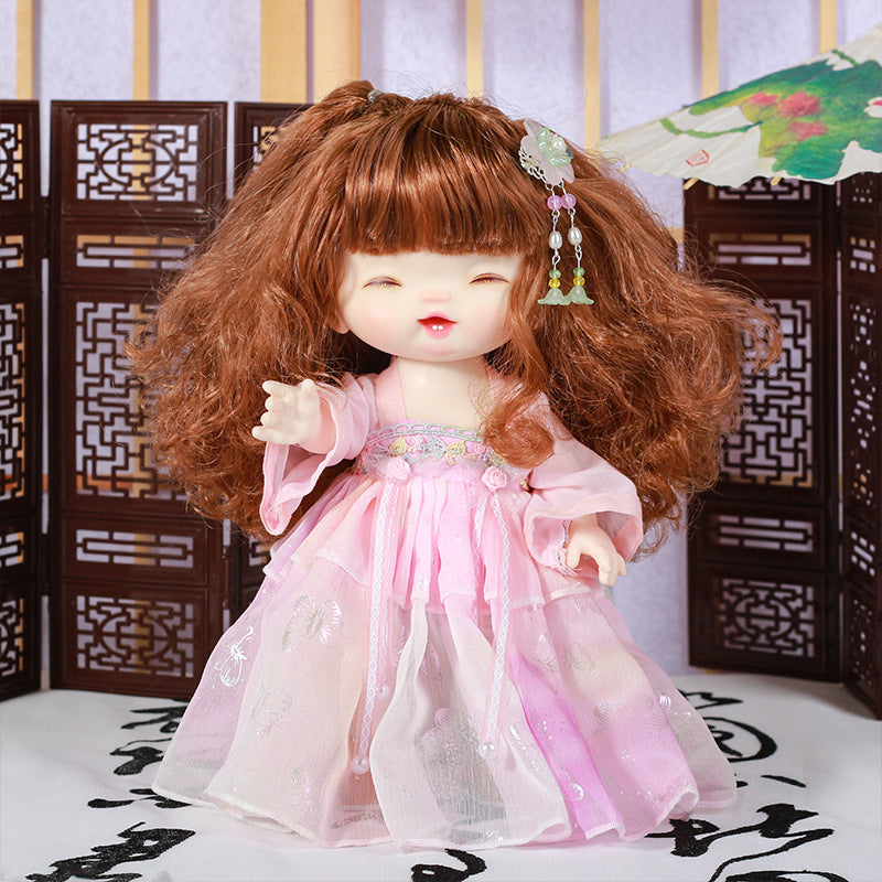 29cm ancient style vinyl doll Yade Barbie doll girl birthday gift Hanfu style gift box