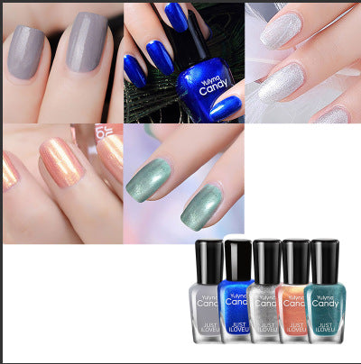 Yu Linna cross-border wholesale factory direct sales can not be peeled off a piece of toe nail polish set without baking